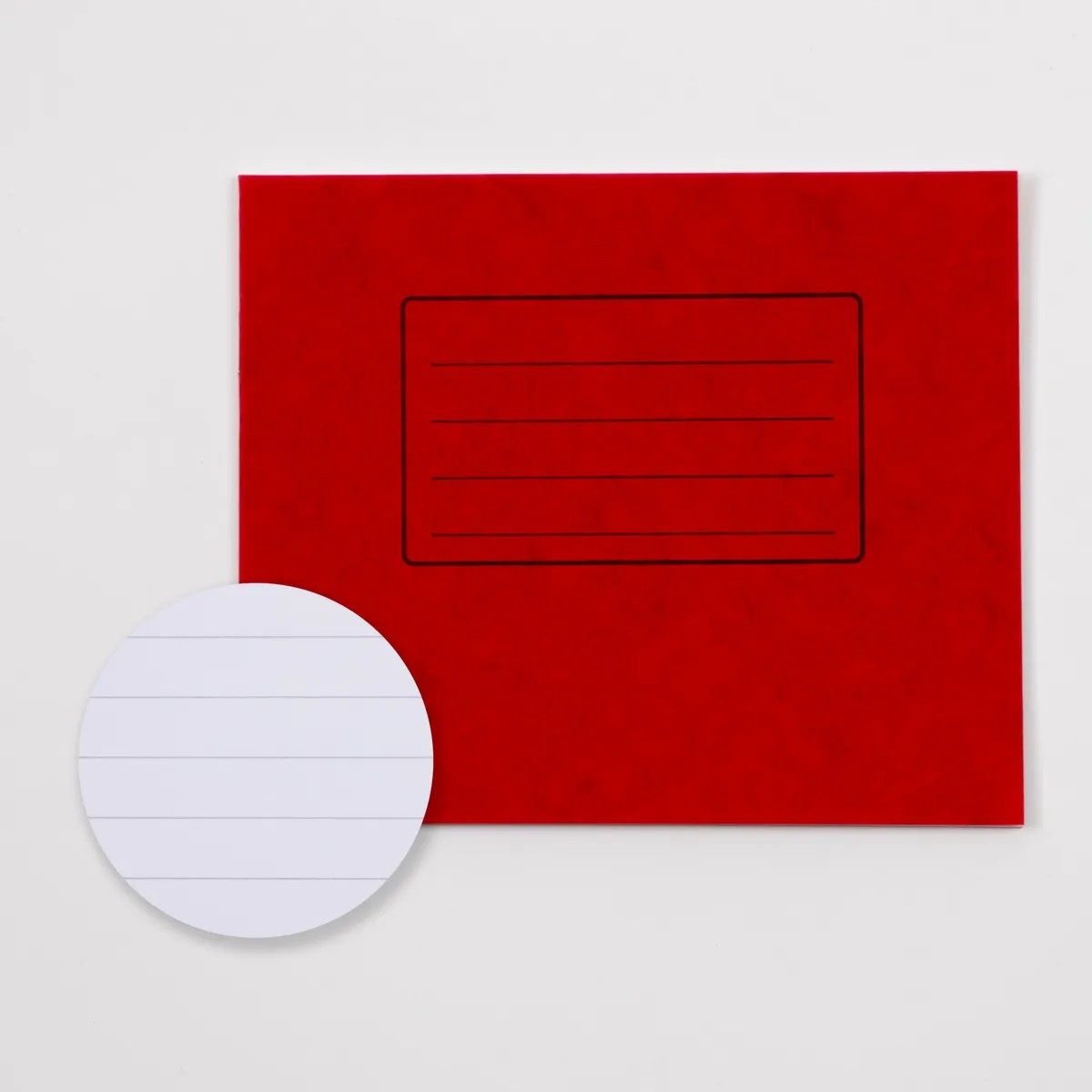 Classmates 5.25" x 6.5" Exercise Book 24 Page, 15mm Ruled, Red - Pack of 100