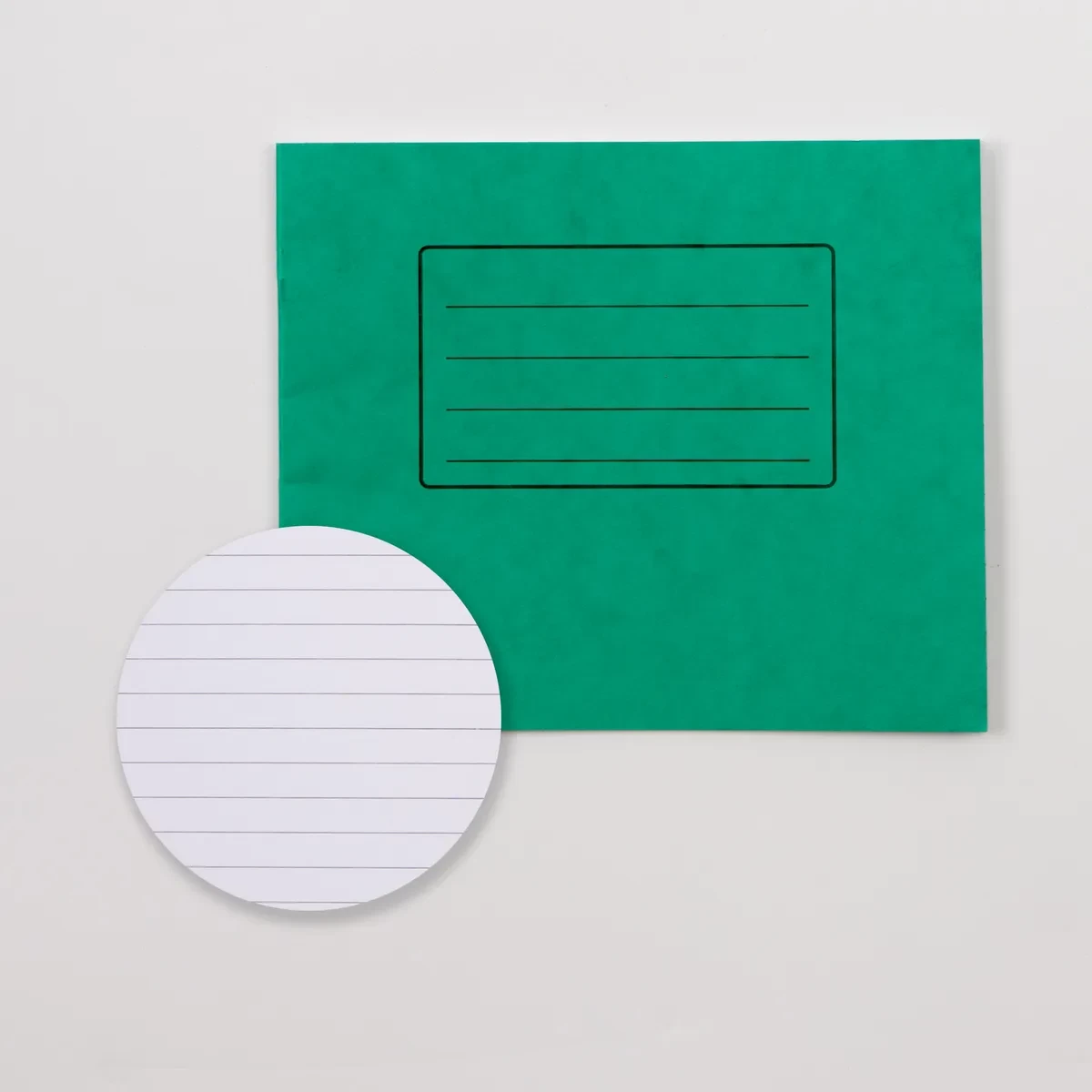 Classmates 5.25" x 6.5" Exercise Book 32 Page, 15mm Ruled, Green - Pack of 100