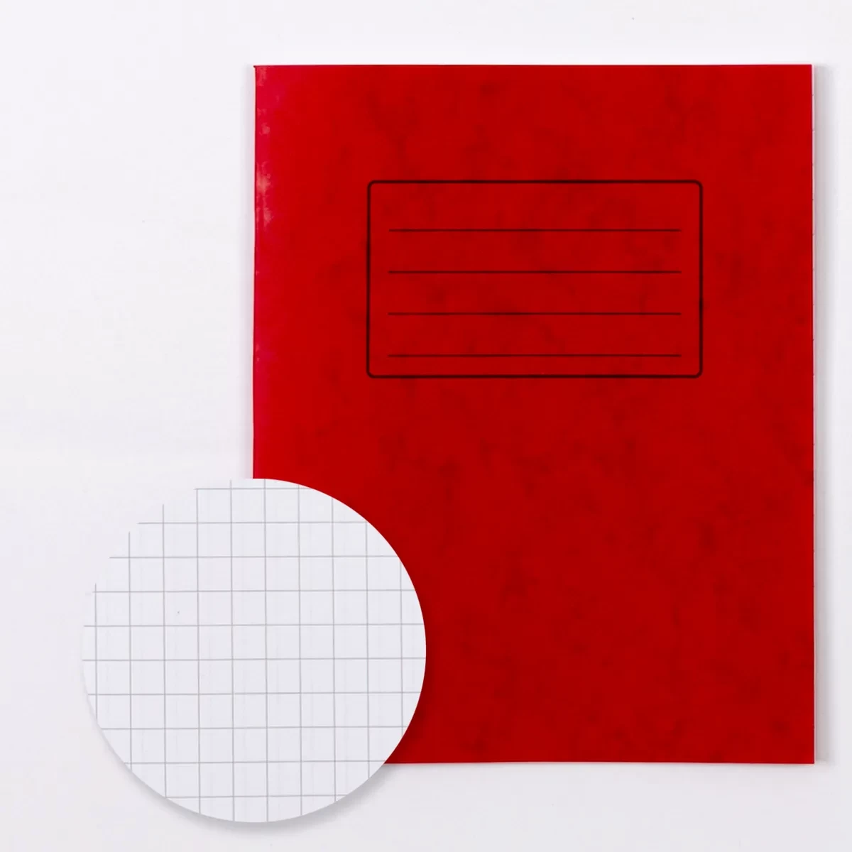 Classmates 8" x 6.5" Exercise Book 48 Page, 10mm Squared, Red - Pack of 100