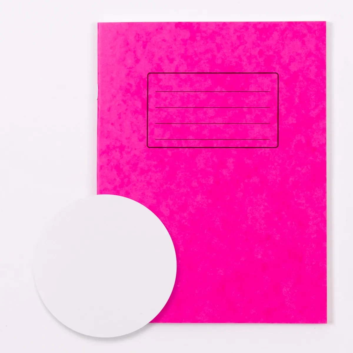 Classmates 8" x 6.5" Exercise Book 48 Page, Plain, Pink - Pack of 100