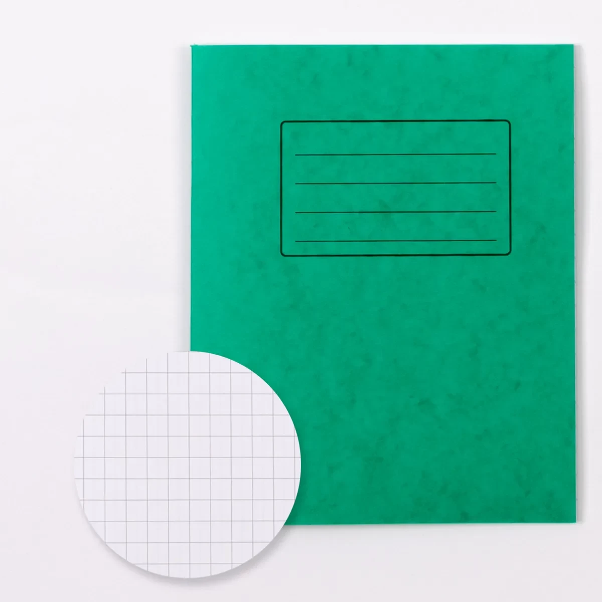 Classmates 8" x 6.5" Exercise Book 48 Page, 10mm Squared, Green - Pack of 100