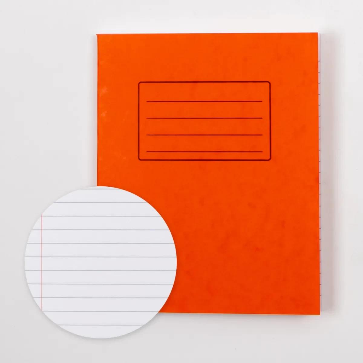 Classmates 8" x 6.5" Exercise Book 80 Page, 8mm Ruled With Margin, Orange - Pack of 100