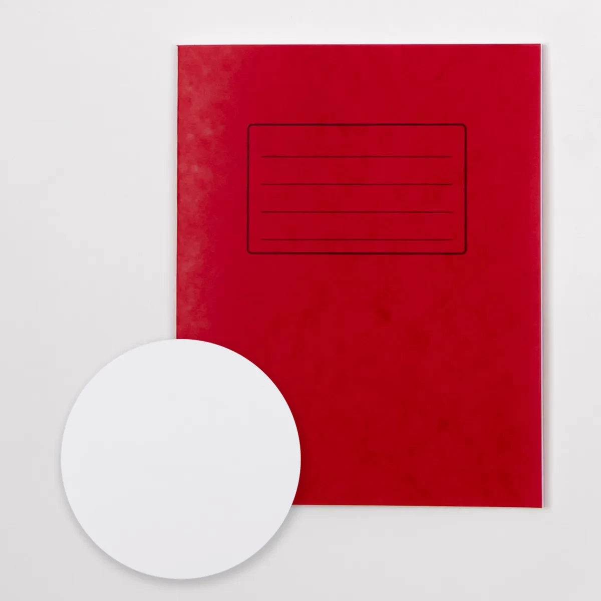 Classmates 8x6.5" Exercise Book 48 Page, Plain, Red - Pack of 100