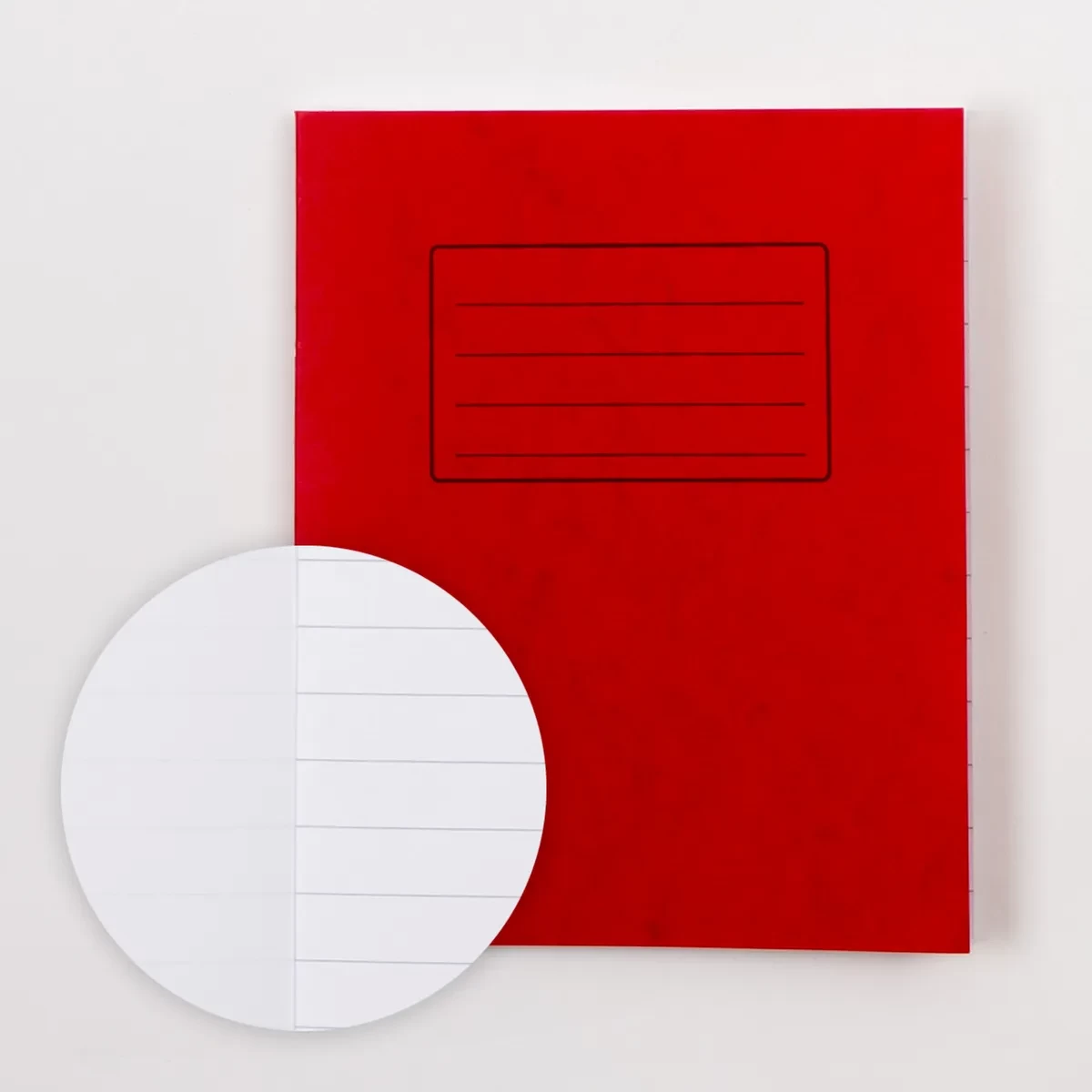 Classmates 8" x 6.5" Exercise Book 48 Page, 15mm Ruled/Plain Alternate, Red - Pack of 100