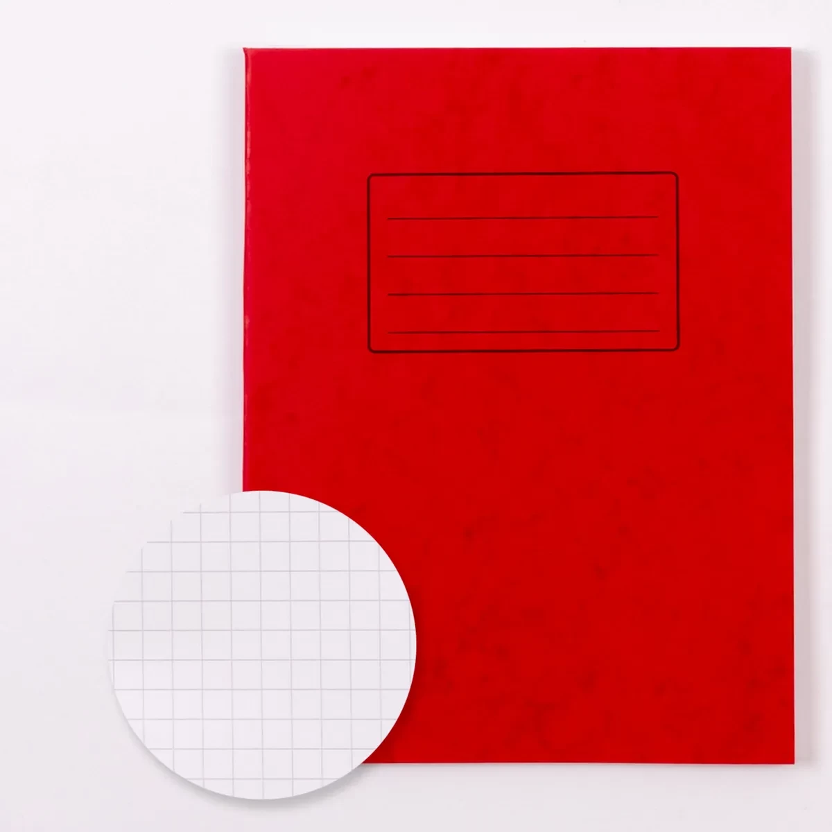 Classmates 9" x 7" Exercise Book 80 Page, 10mm Squared, Red - Pack of 100