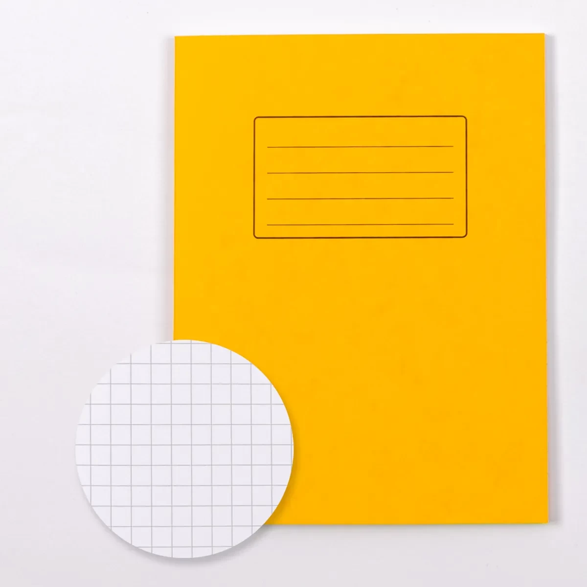 Classmates 9" x 7" Exercise Book 80 Page, 10mm Squared, Yellow - Pack of 100