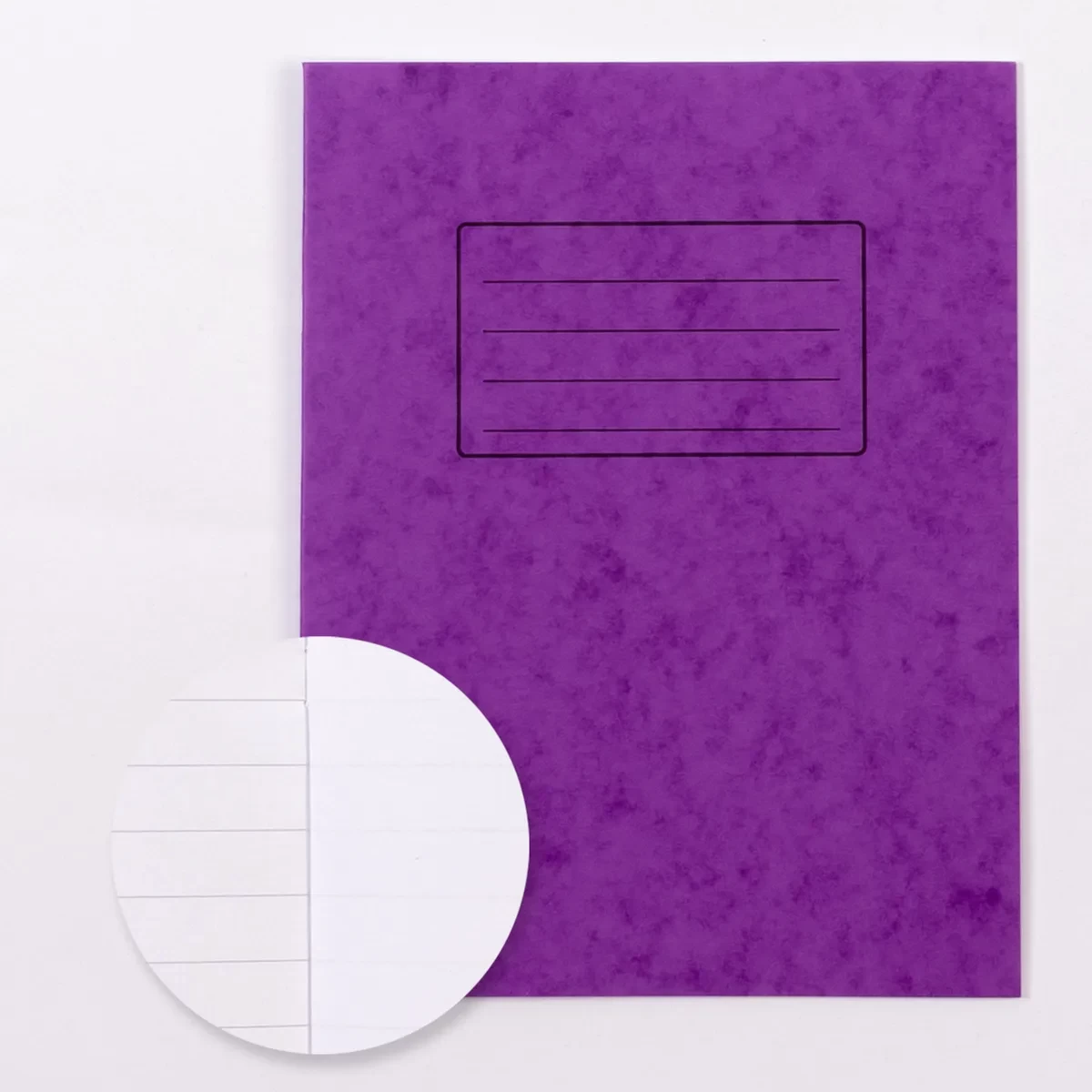 Classmates 9"x7" Exercise Book 32 Page, 15mm Ruled/Plain Alternate, Purple - Pack of 100