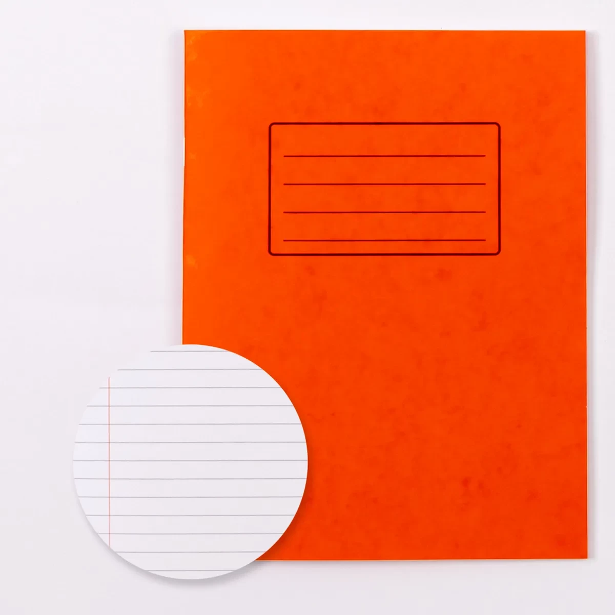 Classmates 9"x7" Exercise Book 48 Page, 8mm Ruled with Margin, Orange - Pack of 100
