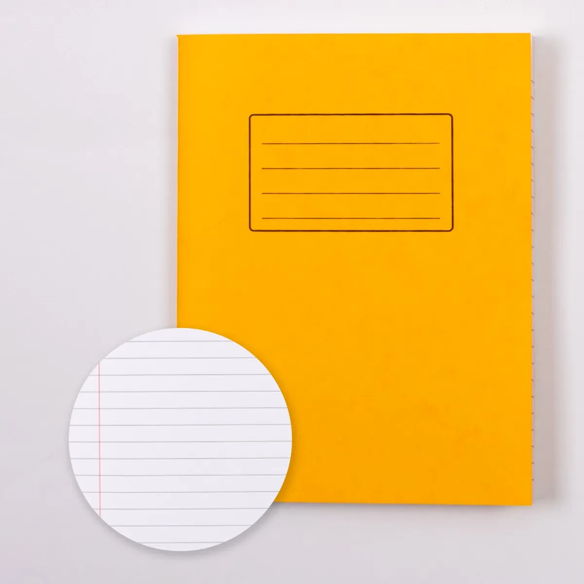 Classmates 9"x7" Exercise Book 120 Page, 8mm Ruled With Margin, Yellow - Pack of 50
