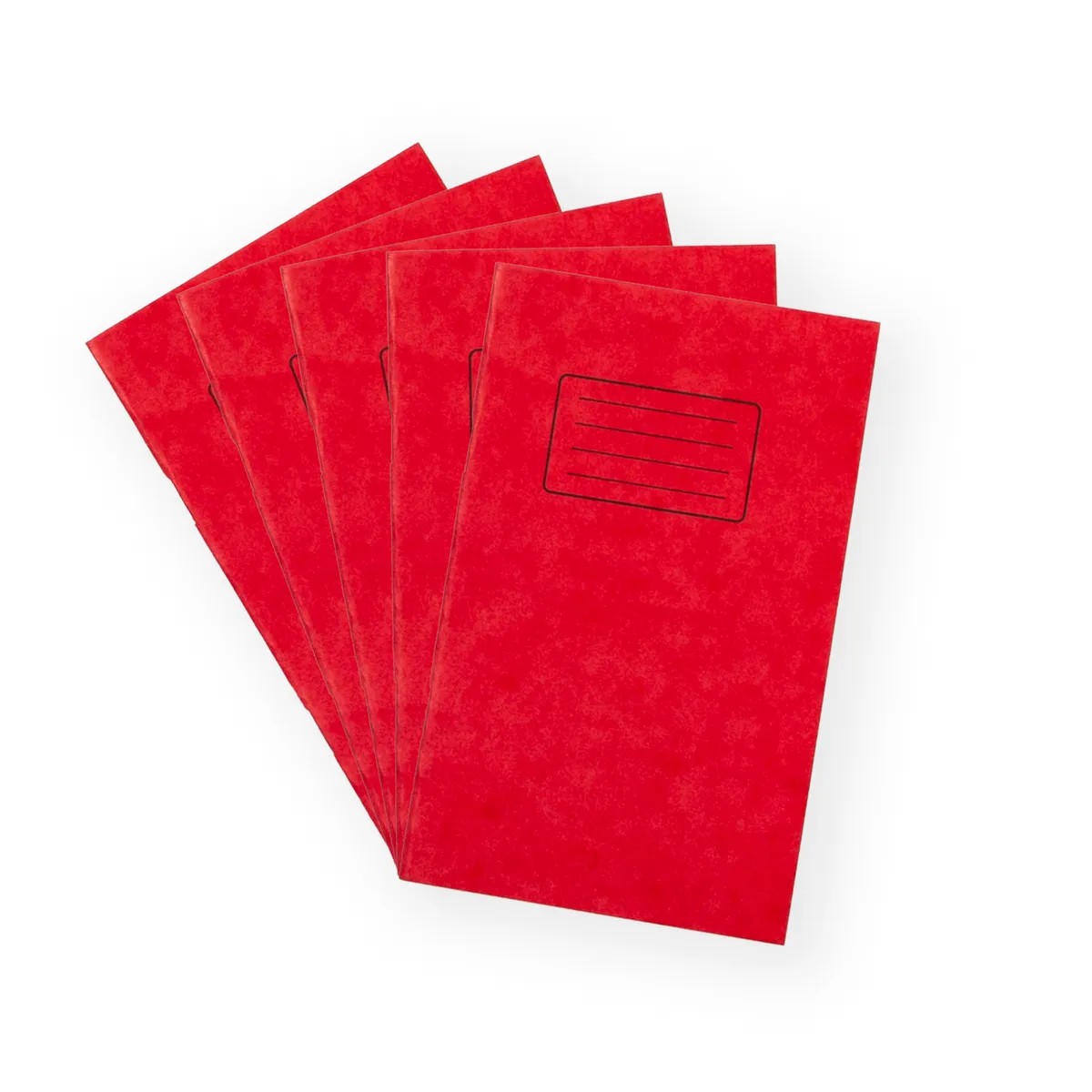 Classmates 165 x 100mm (6.5 x 4") Vocab Book 48 Page, 7mm Ruled, Red - Pack of 100