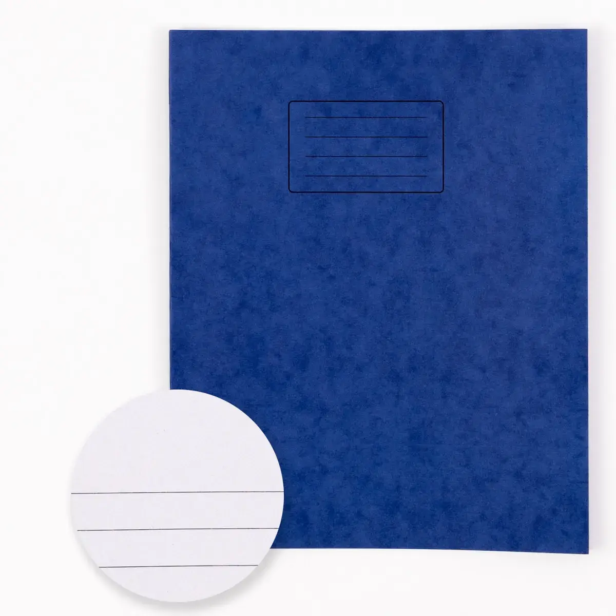 Classmates 203 x 254mm (8 x 10") Project Book 32 Page, Top Half Plain/Bottom Half 15mm Ruled, Blue - Pack of 100
