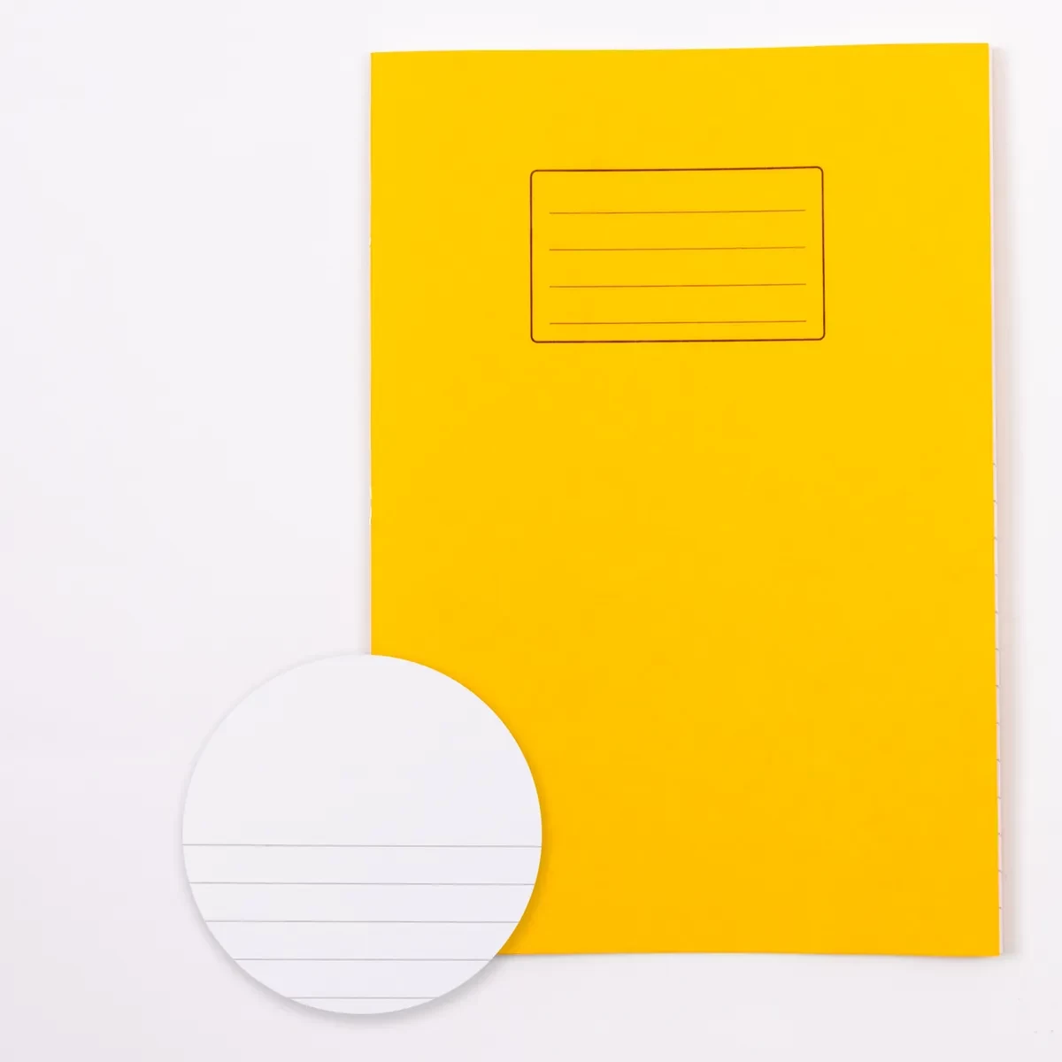 Classmates A4 Exercise Book 32 Page, Top Half Plain/Bottom 12mm Ruled, Yellow - Pack of 100