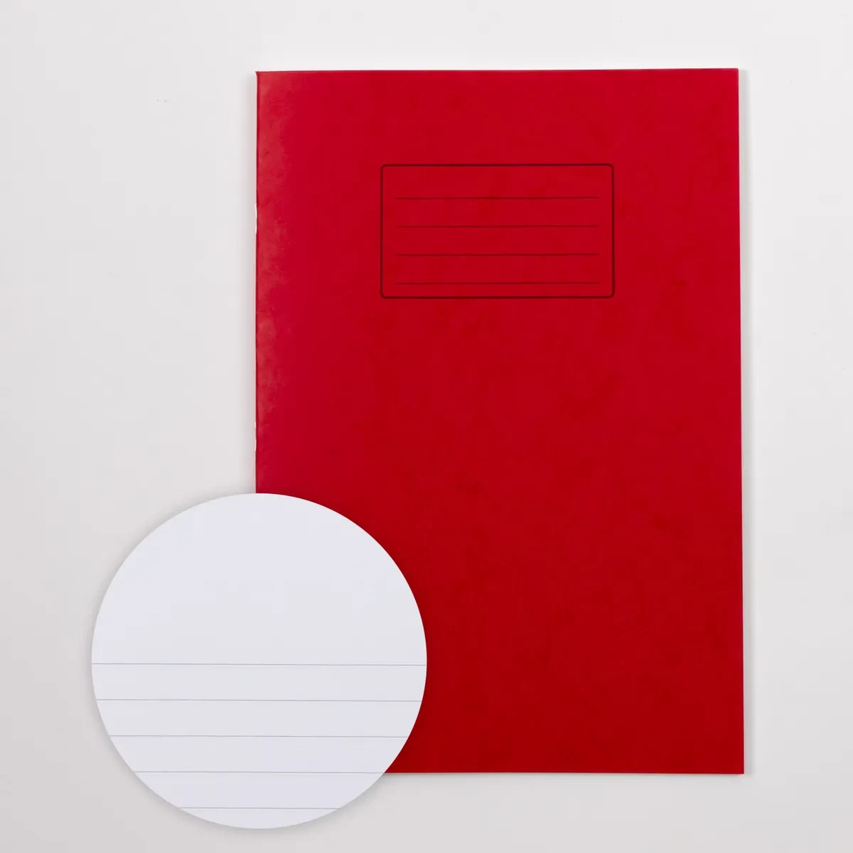 Classmates A4 Exercise Book 80 Page, Top Half Plain/Bottom 15mm Ruled, Red - Pack of 50