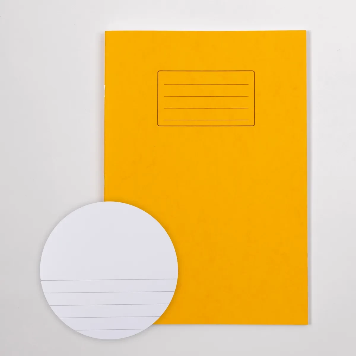 Classmates A4 Exercise Book 80 Page, Top Half Plain/Bottom 15mm Ruled, Yellow - Pack of 50