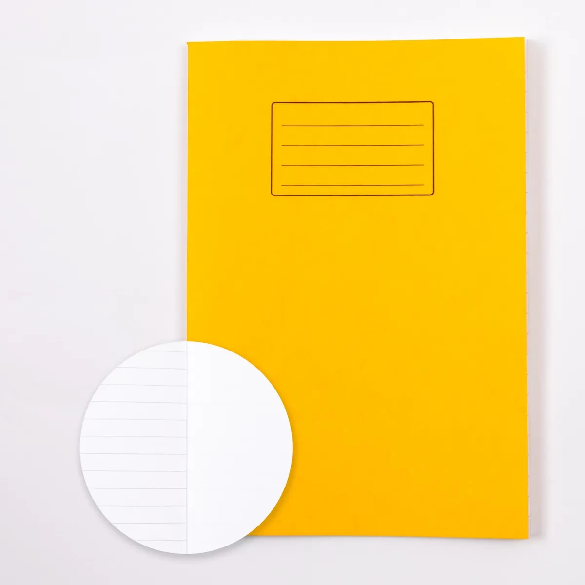 Classmates A4 Exercise Book 80 Page, 12mm Ruled/Plain Alternate, Yellow - Pack of 50