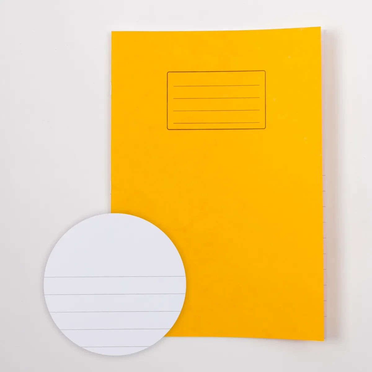 Classmates A4 Exercise Book 32 Page, Top Half Plain/Bottom 15mm Ruled, Yellow - Pack of 100