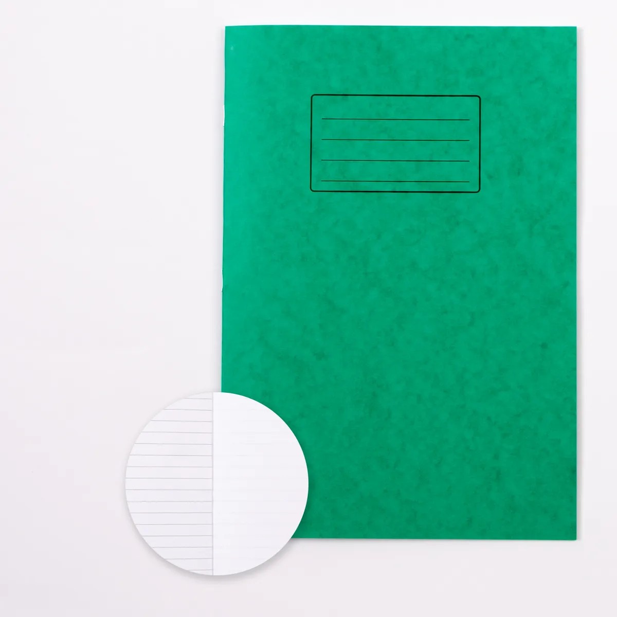 Classmates A4 Exercise Book 32 Page, 8mm Ruled/Plain Alternate, Green - Pack of 100