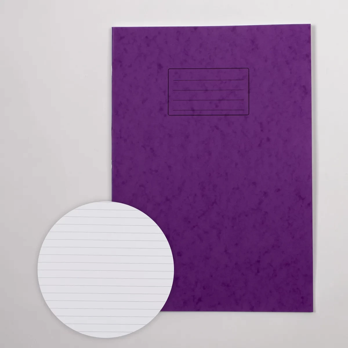 Classmates A4 Exercise Book 96 Page, 8mm Ruled With Margin, Purple - Pack of 50