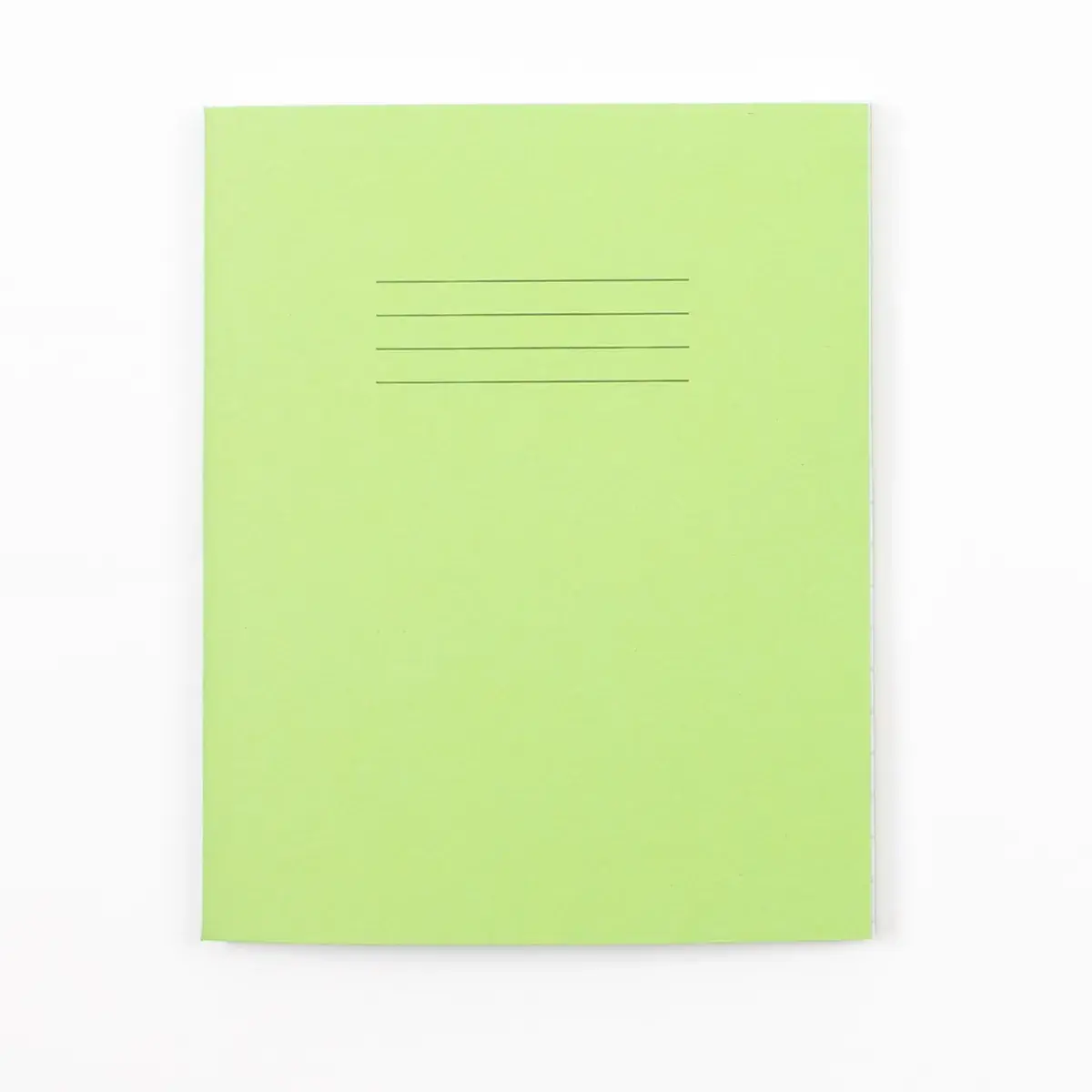 RHINO 8" x 6.5" Exercise Book 80 Page, 10mm Squared, Green - Pack of 100