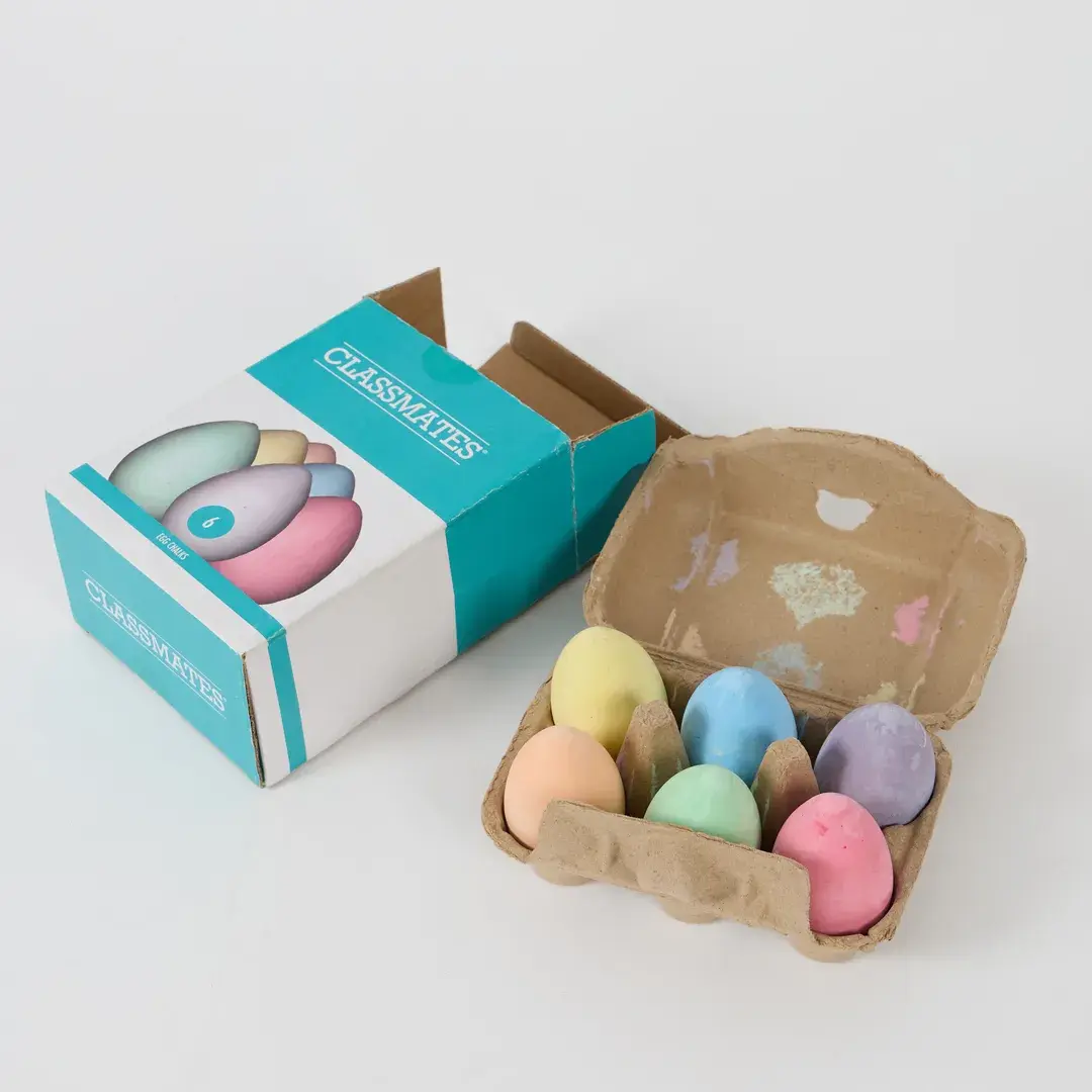 Classmates Egg Chalk Assorted Pack 6s