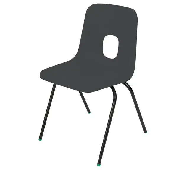 Series E Polypropylene Classroom Chair - Charcoal - 6-8 years