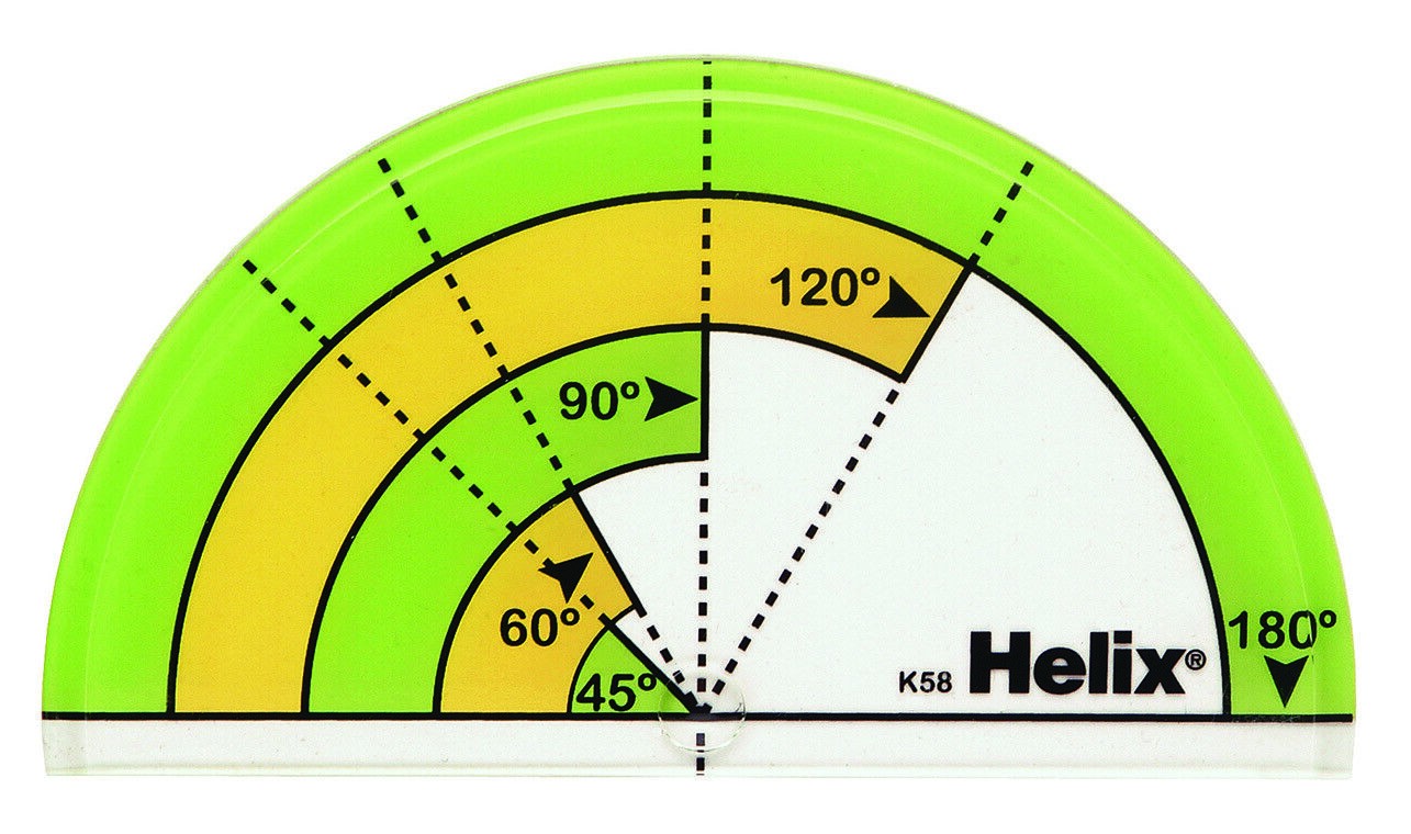 Helix Primary Protractor 180 degree **** WSL ****