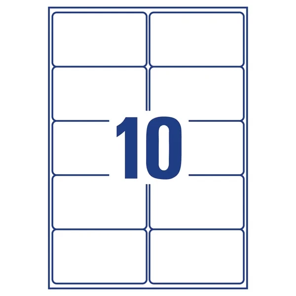 Inkjet & Laser Labels A4 10 Labels Per Sheet Box 100s