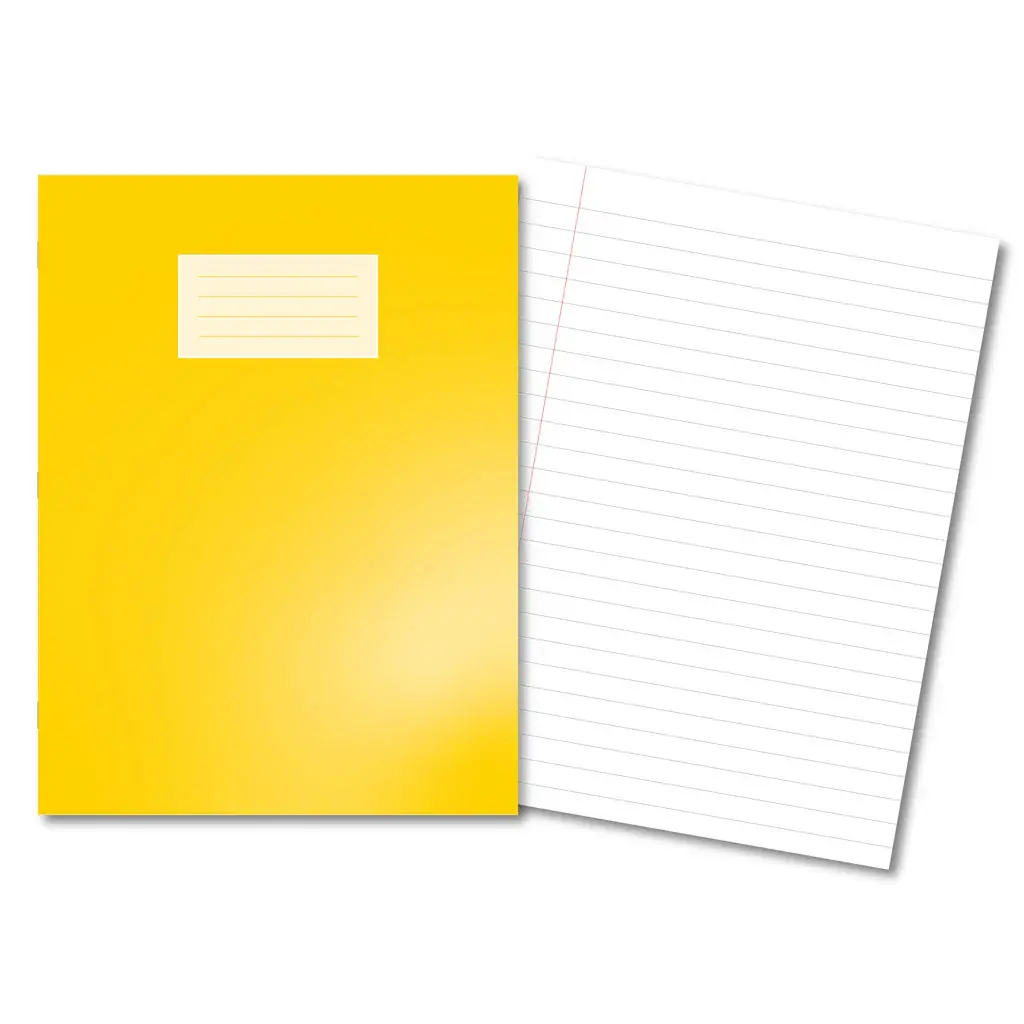 YELLOW Oxford Laminated Exercise Book  A4+ 12mm ruled and margin 80 Pages 400206552