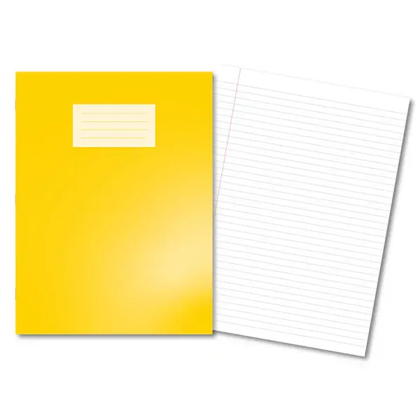 YELLOW Oxford Laminated Exercise Book  A4+ 8mm ruled and margin 48 Pages 400206574