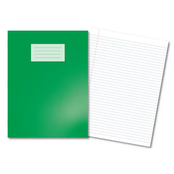 DARK GREEN Oxford Exercise Books A4+ (320 X 240mm) 80 Pages 8mm Ruled & Margin 400206531