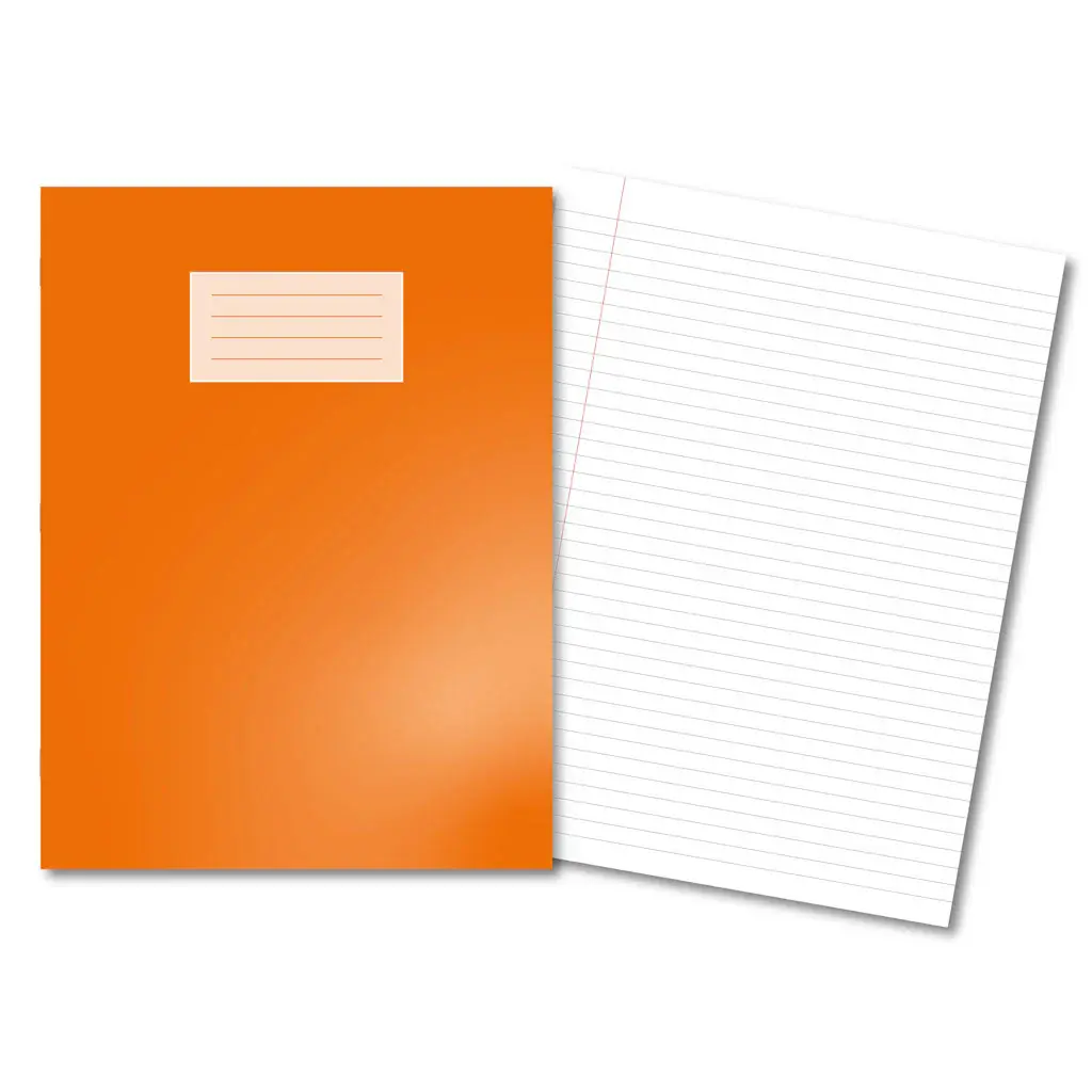 ORANGE Oxford Laminated Exercise Book  A4+ 8mm ruled and margin 80 Pages 400206518