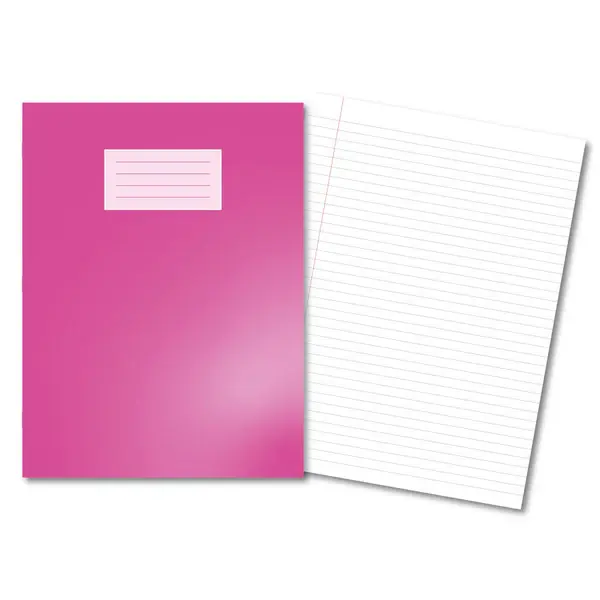 PINK Oxford Laminated Exercise Book  A4+ 8mm ruled and margin 80 Pages 400206519