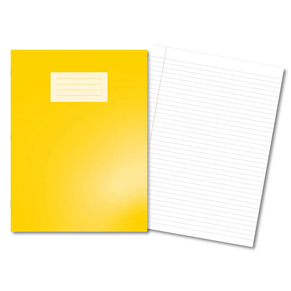 YELLOW Oxford Laminated Exercise Book  A4+ 8mm ruled and margin 80 Pages 400206516