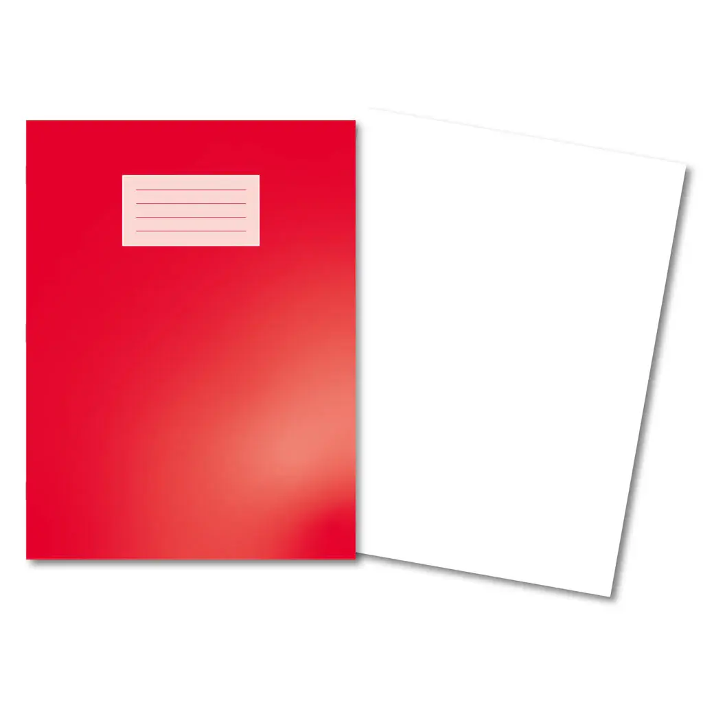 RED Oxford Laminated Exercise Book  A4+ PLAIN 80 Pages 400206550