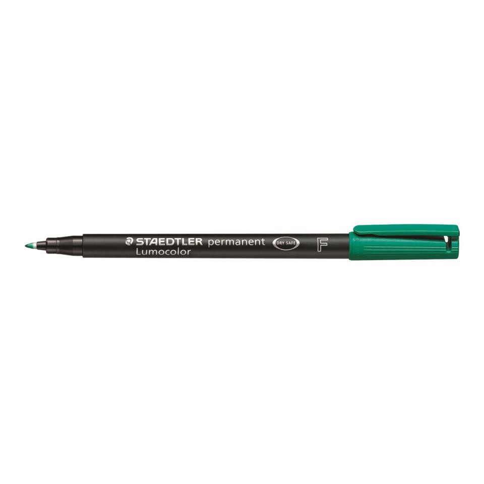Staedtler Green Lumocolour OHP Fine Permanent Pens PK10
