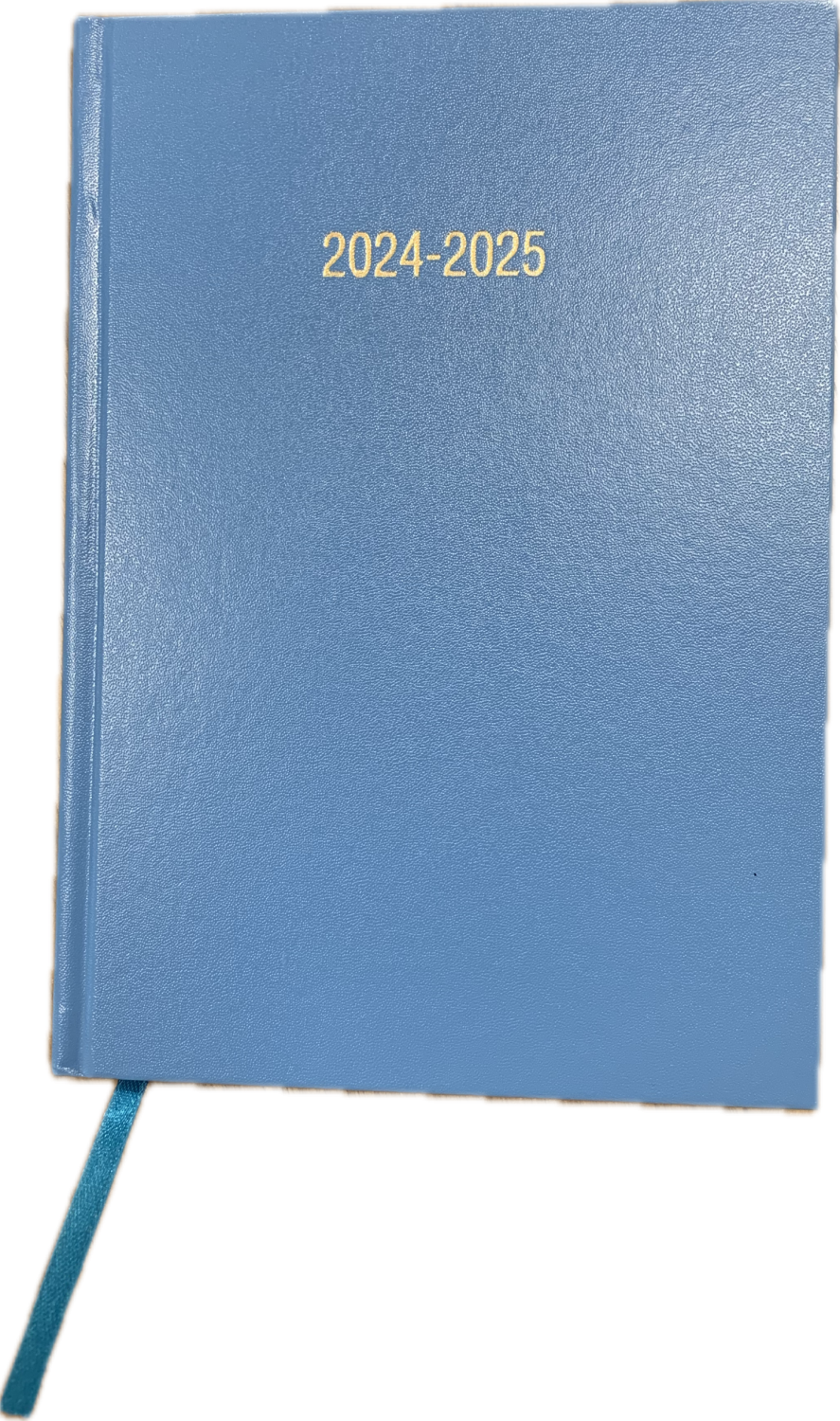 Academic Year Diary A4 Page A Day Sky Blue 2024/25
