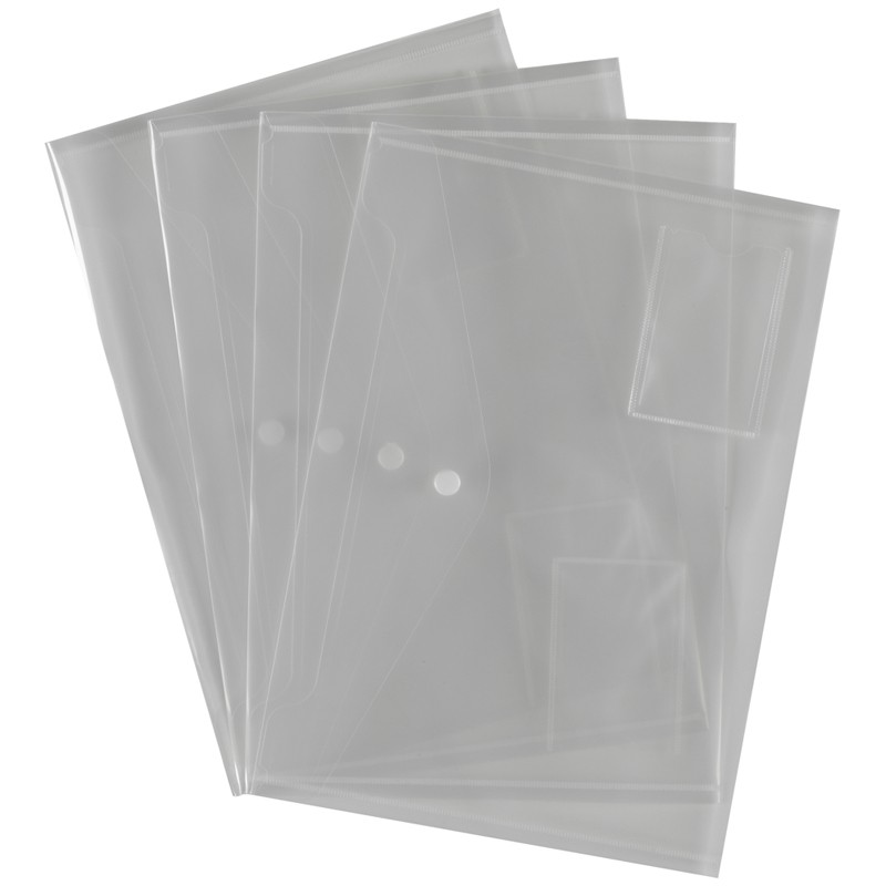 Stud Wallets Polypropylene A4 White /Clear 881200/1