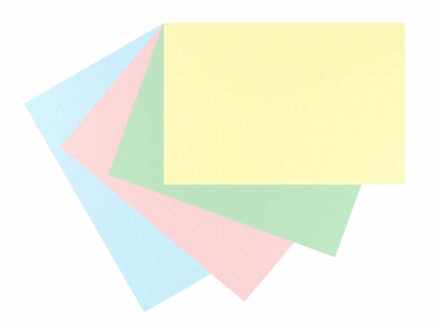 Luxpad Revision Cards 152 x 101mm 5mm Dot Grid Assorted Colours - 100 Cards Per Pad