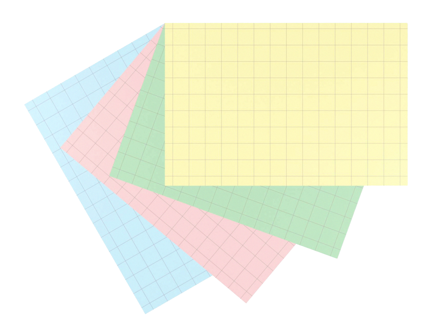 Revision Cards 152mm x 102mm 10mm Squares Assorted Coloured - 100 Cards Per Pad