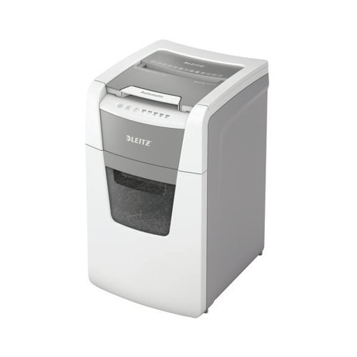 Leitz IQ Autofeed Small Office 100 Automatic Cross-Cut Paper Shredder P-4 White