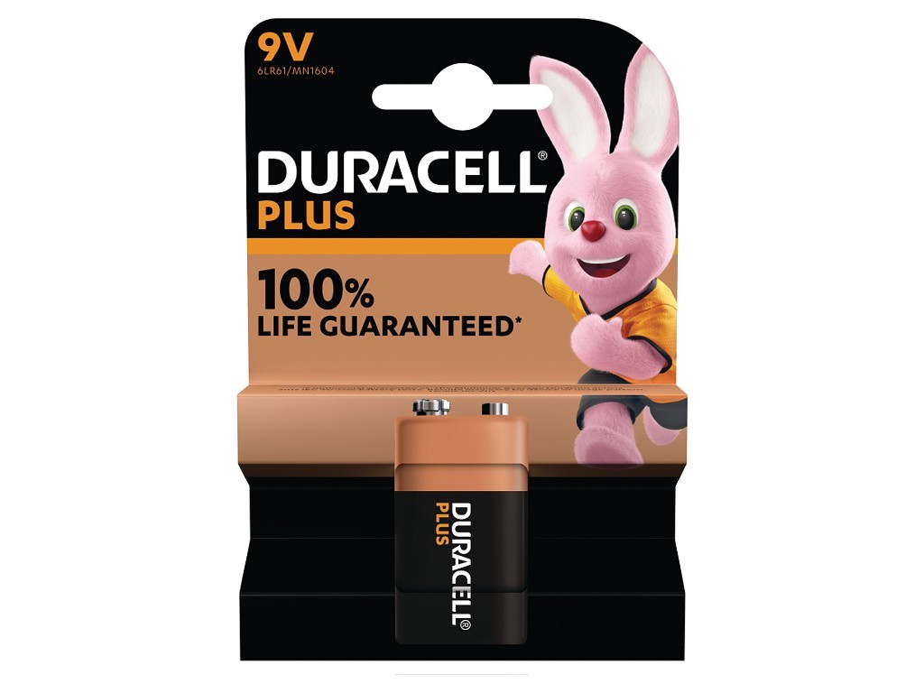 Duracell Plus 100% Life Guaranteed Size 9V