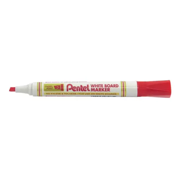 Pentel Everyday Whiteboard Markers Chisel Tip Red