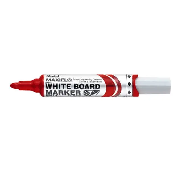 Pentel Maxiflo Whiteboard Markers Bullet Tip Red
