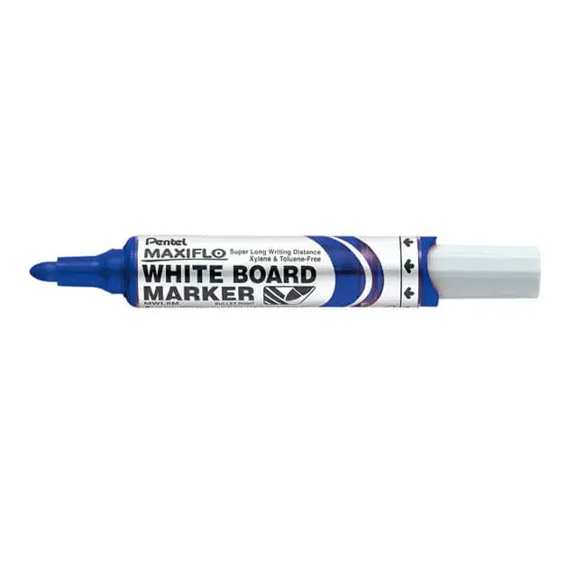 Pentel Maxiflo Whiteboard Markers Bullet Tip Blue