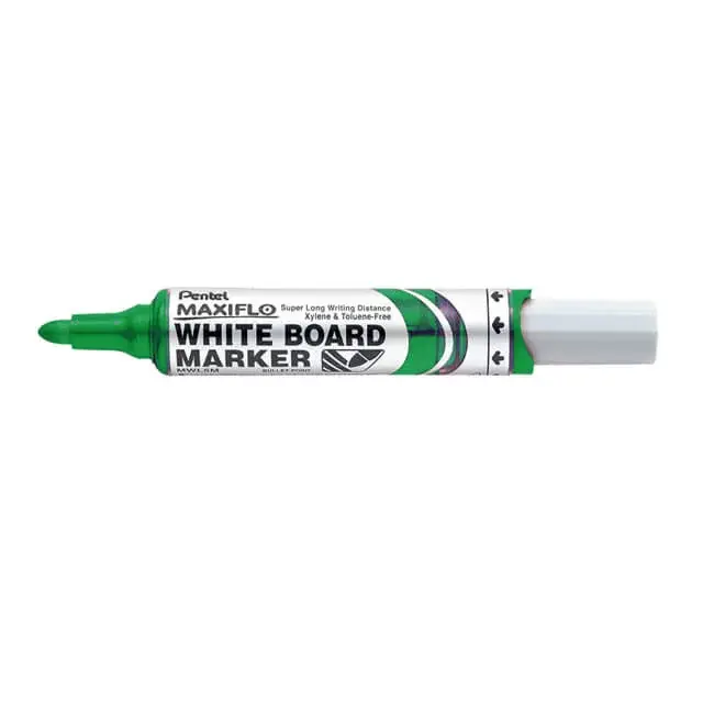 Pentel Maxiflo Whiteboard Markers Bullet Tip Green