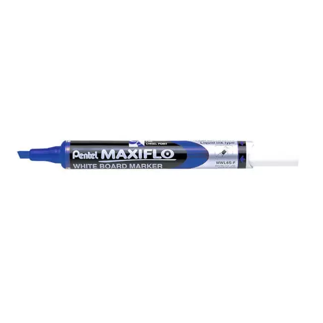 Pentel Maxiflo Whiteboard Markers Chisel Tip Blue