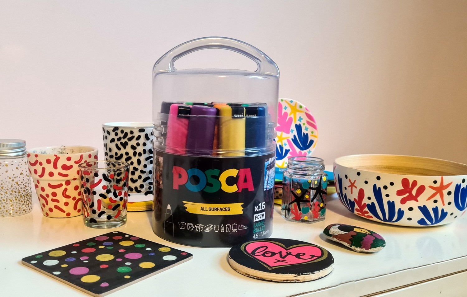Posca Paint Markers PC-7M Large Bullet Tip Assorted Tub 1