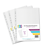 FBO A4 Value Punched Pockets, 40 Micron - Pack 100s