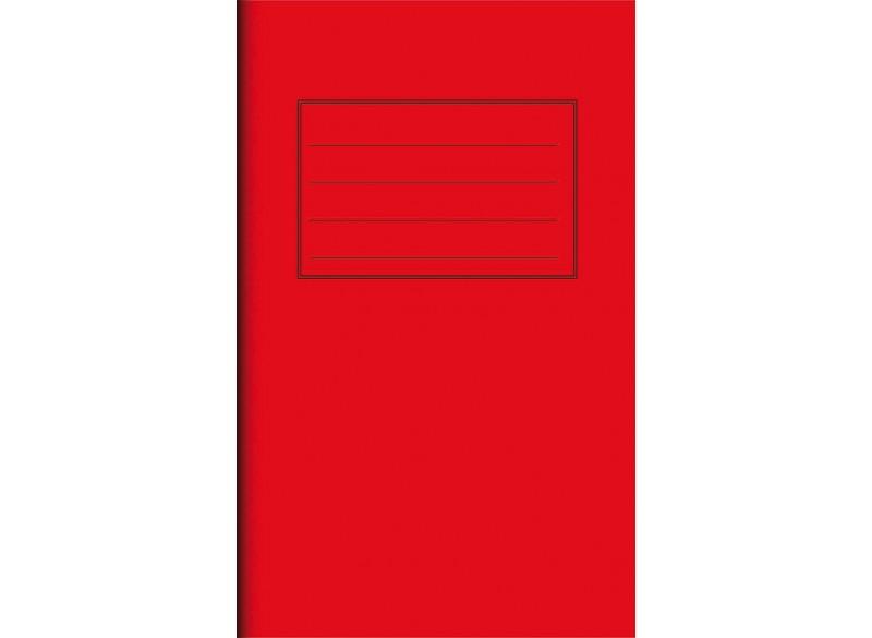 Vocab Books 6.25'' x 4'' 48 Pages 7mm Feint With Centre Margin Red 100103815