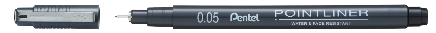 Pentel Pointliner Pens 0.05mm Tip Black